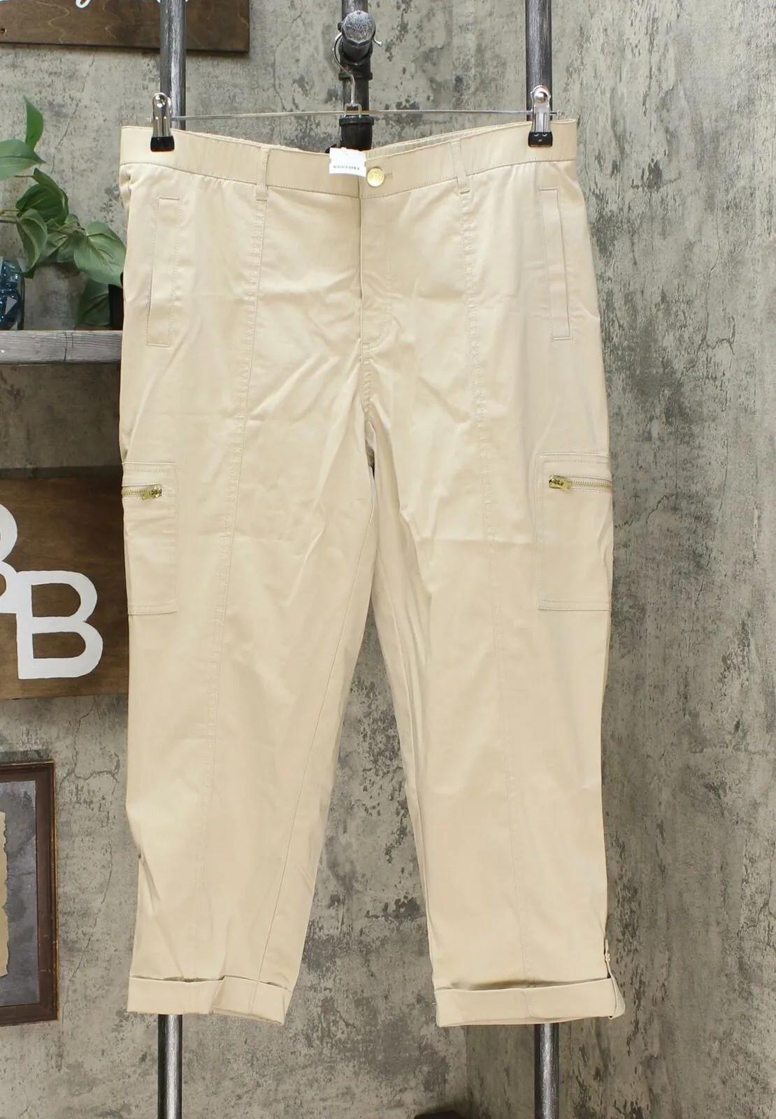 NWT Lemon Way Women's Stretch Utility Twill Cargo Crop Pants 10 12 14 16