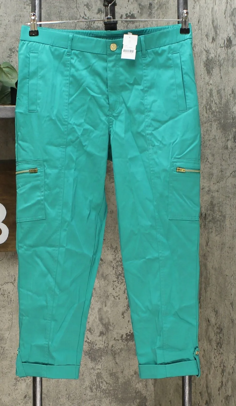 NWT Lemon Way Women's Stretch Utility Twill Cargo Crop Pants 10 12 14 16