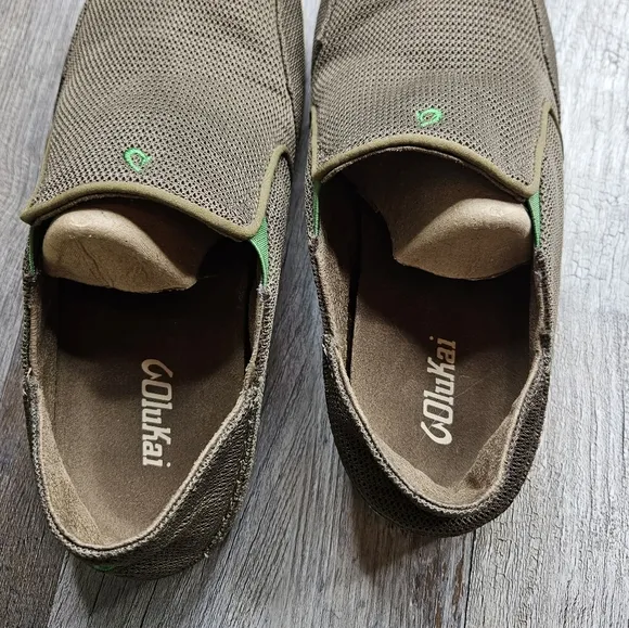 Olukai Nohea Mesh Boys Loafers Size 6