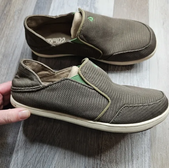 Olukai Nohea Mesh Boys Loafers Size 6