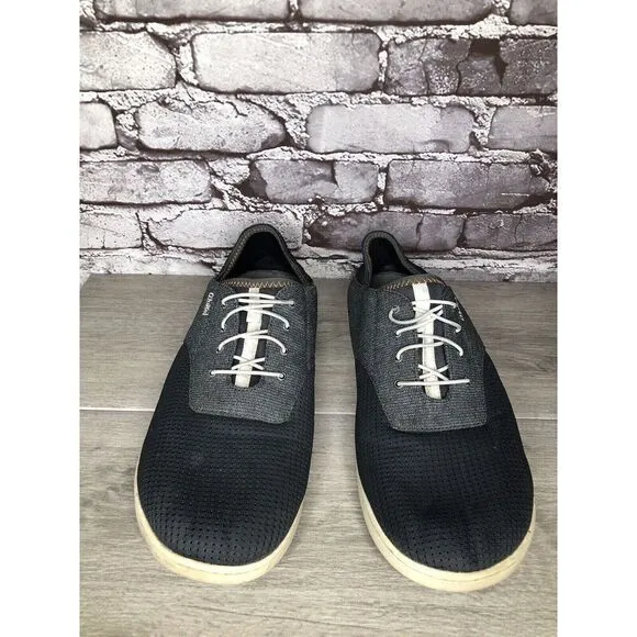Olukai Nohea Moku Blue Gray Mesh Casual Slip On Sneakers Shoes Men Sz 13M US/46
