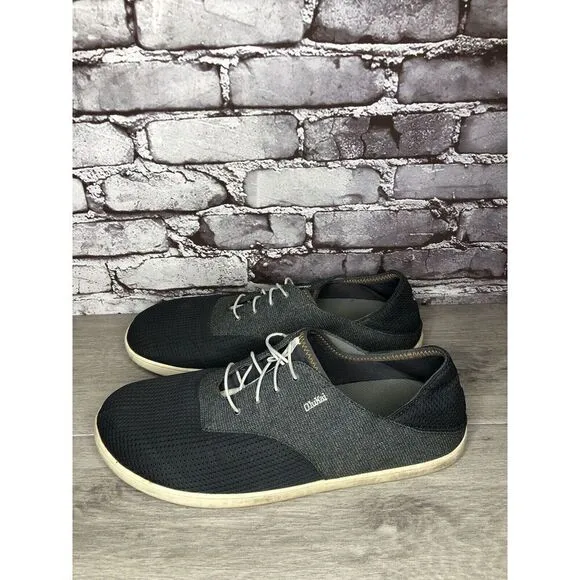 Olukai Nohea Moku Blue Gray Mesh Casual Slip On Sneakers Shoes Men Sz 13M US/46