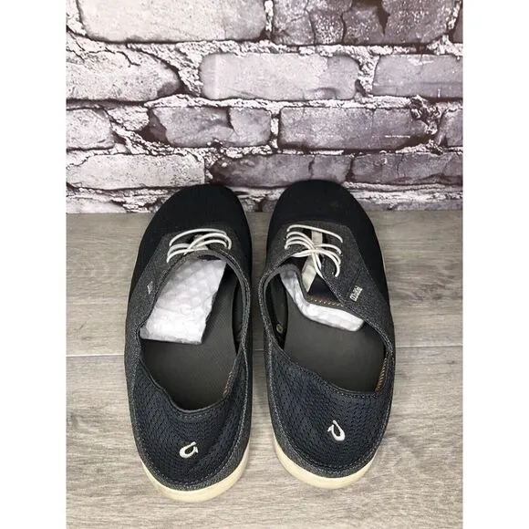 Olukai Nohea Moku Blue Gray Mesh Casual Slip On Sneakers Shoes Men Sz 13M US/46