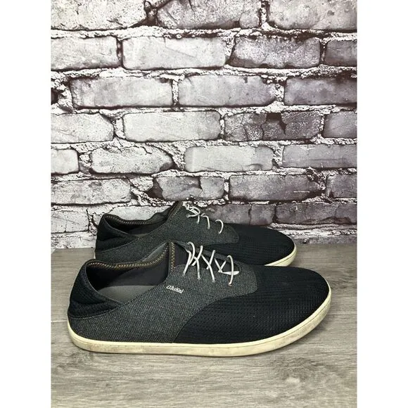 Olukai Nohea Moku Blue Gray Mesh Casual Slip On Sneakers Shoes Men Sz 13M US/46