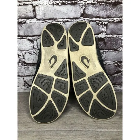 Olukai Nohea Moku Blue Gray Mesh Casual Slip On Sneakers Shoes Men Sz 13M US/46
