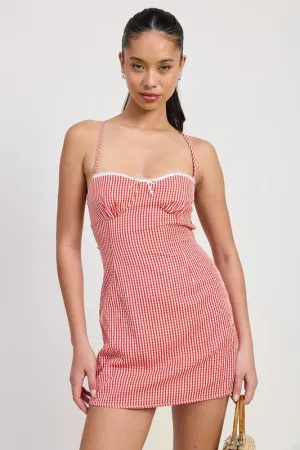PICNIC DATE GINGHAM MINI DRESS