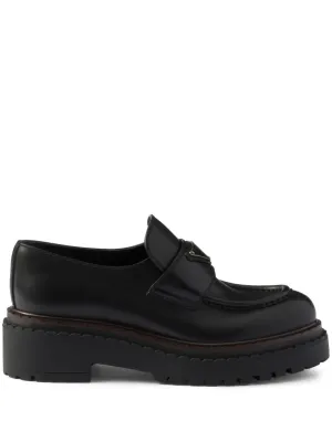Prada leather loafers
