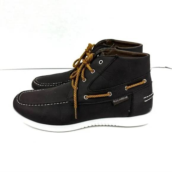 RocaWear Brown High Top Loafers Men Sz 9.5