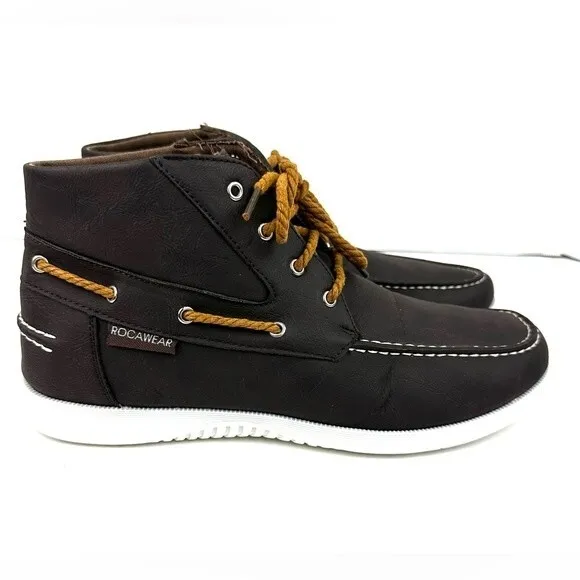 RocaWear Brown High Top Loafers Men Sz 9.5