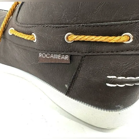 RocaWear Brown High Top Loafers Men Sz 9.5