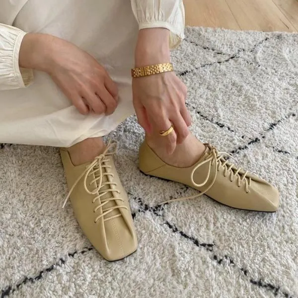 Ruhi Lace-Up Mocassin Loafers - 3 Colors