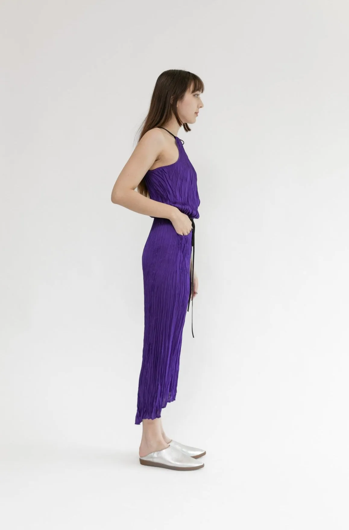 SALE Twisted Maxi Halter Dress | Grape