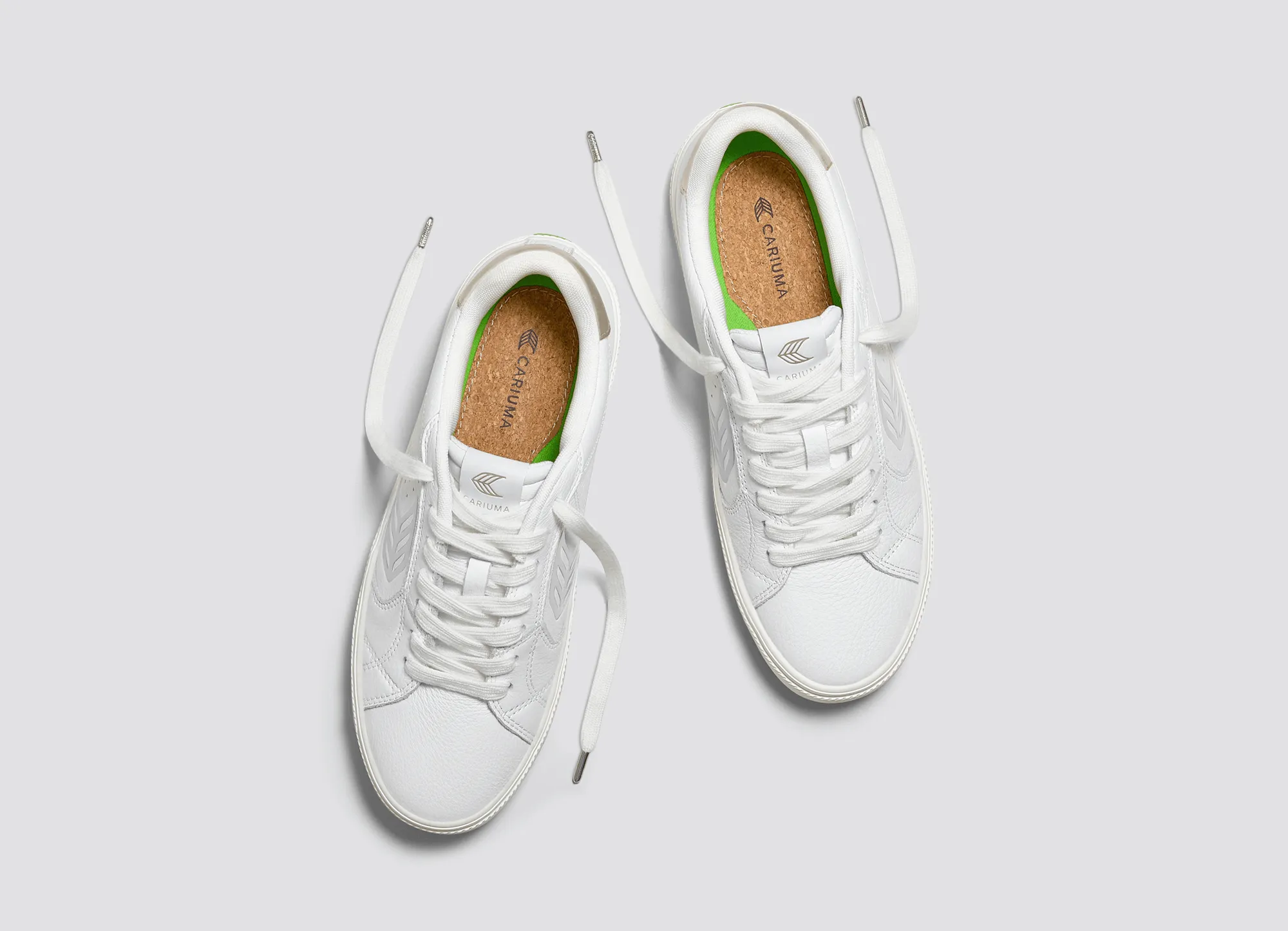 SALVAS White Premium Leather Ice Logo Metallic Gold Sneaker Men