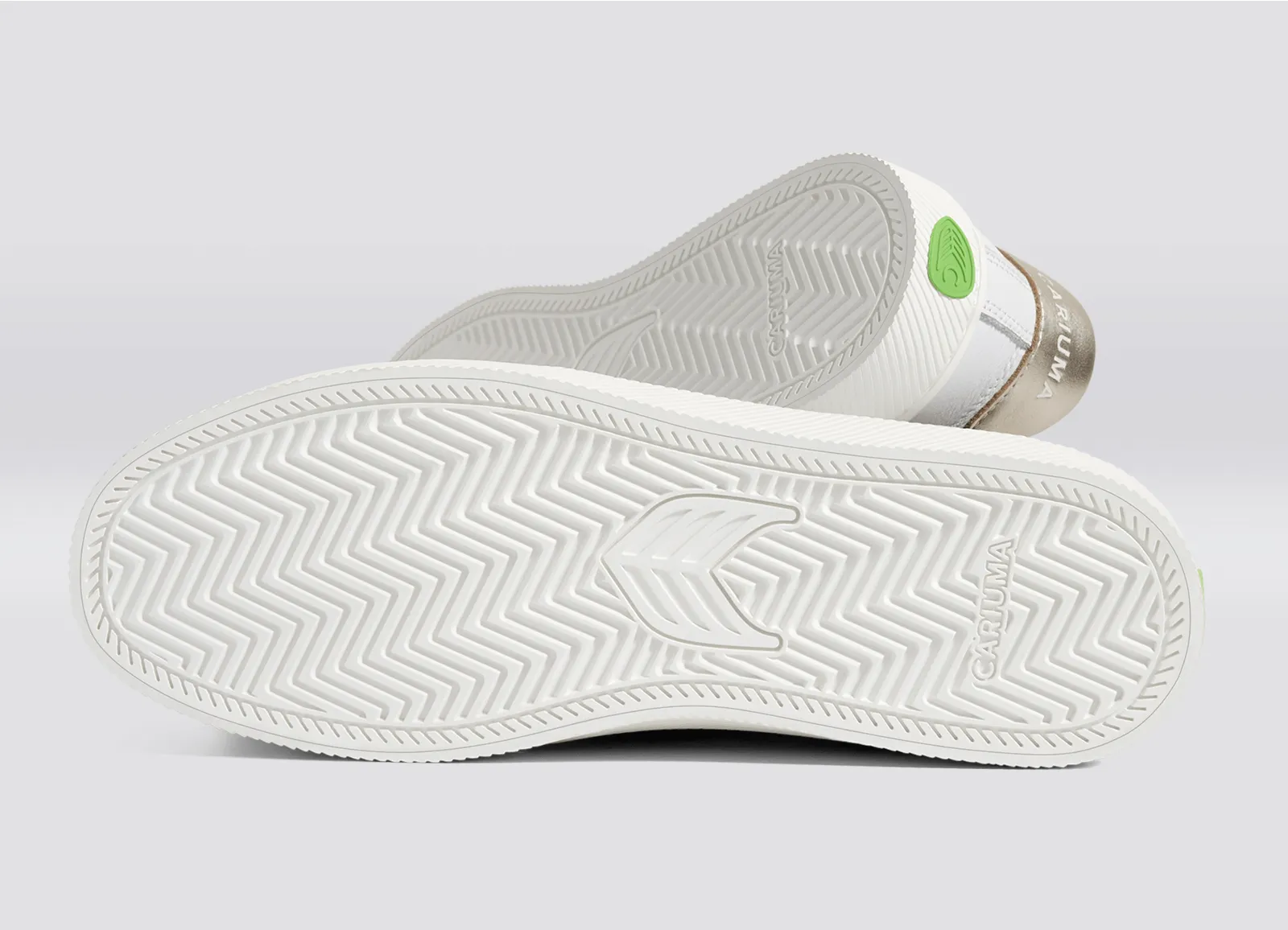 SALVAS White Premium Leather Ice Logo Metallic Gold Sneaker Men