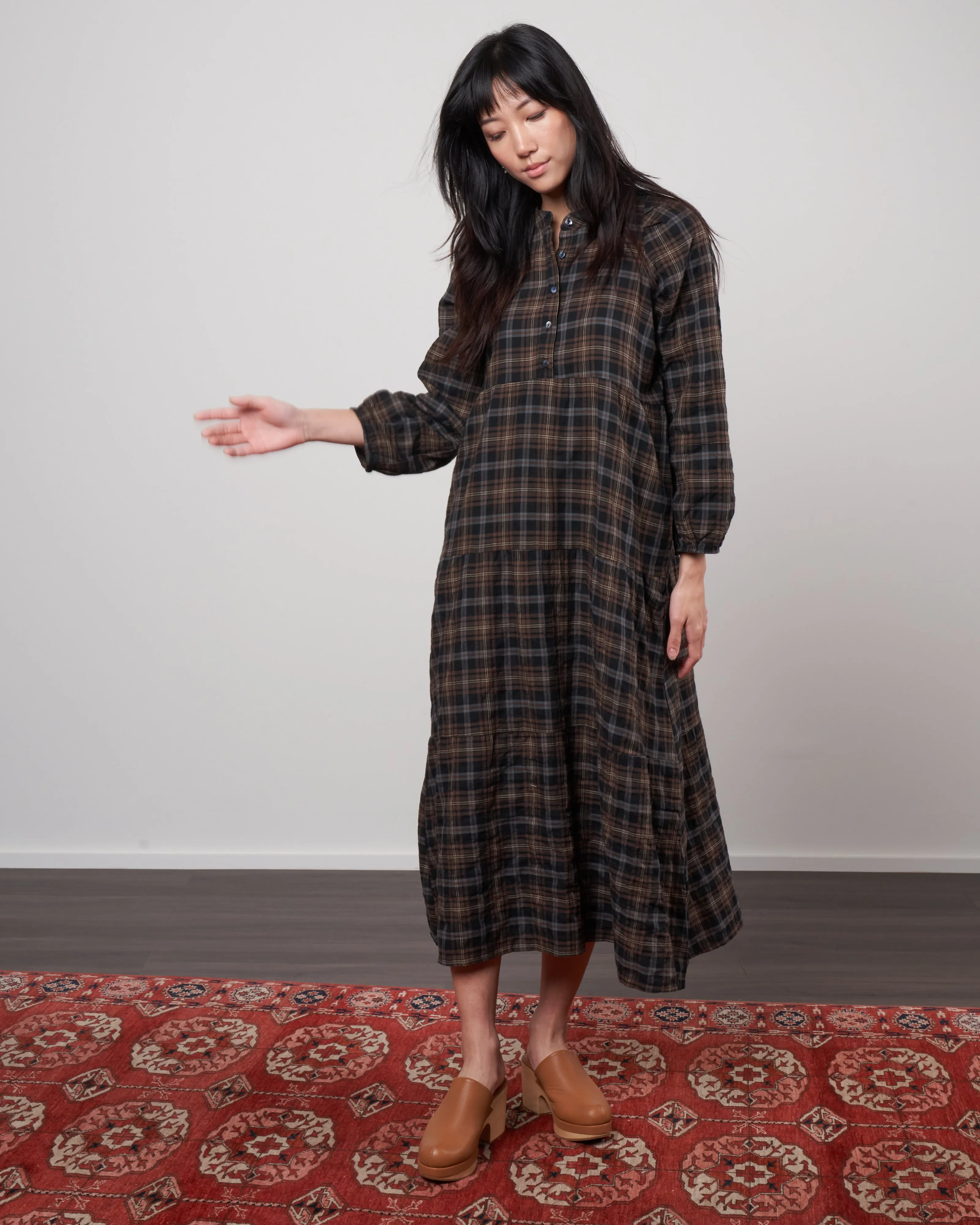 san pancho dress - vintage plaid