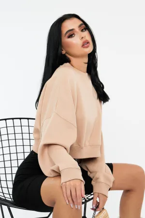 Sand Cropped Sweatshirt - Kieva
