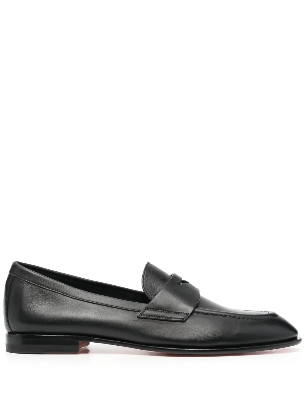 Santoni leather penny loafers