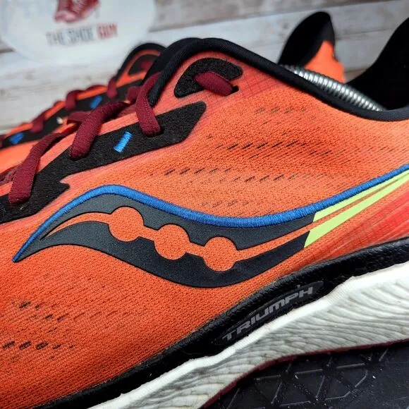 Saucony Triumph 19 Men's Size 12.5  Orange Fire Mulberry Athletic Running Shoes