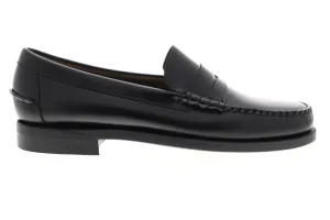 Sebago Classic Dan 7000300 Mens Black Wide 2E Loafers & Slip Ons Penny Shoes