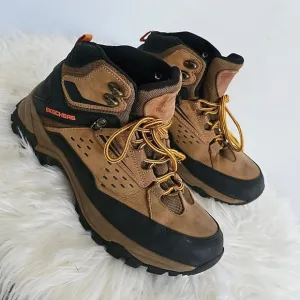 Skechers Polano Norwood Waterproof Brown Leather Hiking Boots Size 8.5 🌴