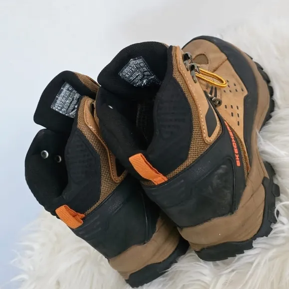 Skechers Polano Norwood Waterproof Brown Leather Hiking Boots Size 8.5 🌴