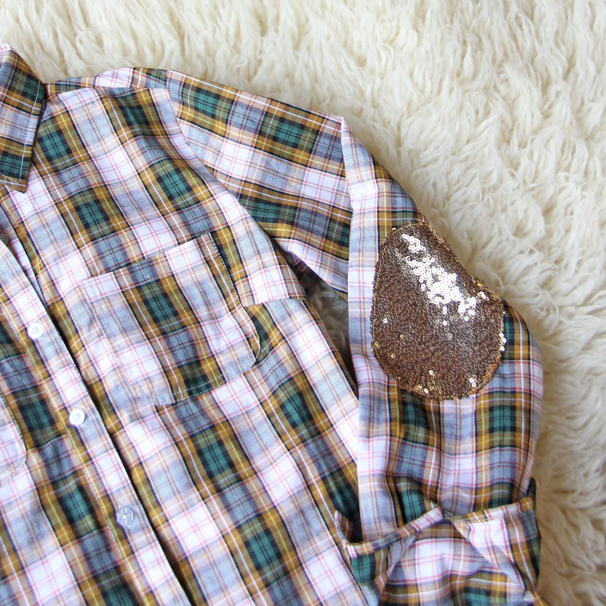 Snowy Plaid Shirt in Pine
