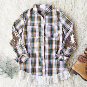 Snowy Plaid Shirt in Pine