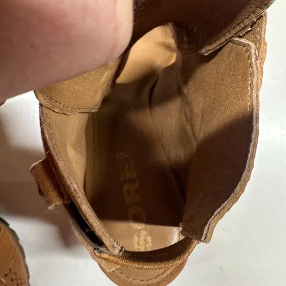 Sorel Nadia Buckle II Leather Womens Caged Sandals Womens Size 8
