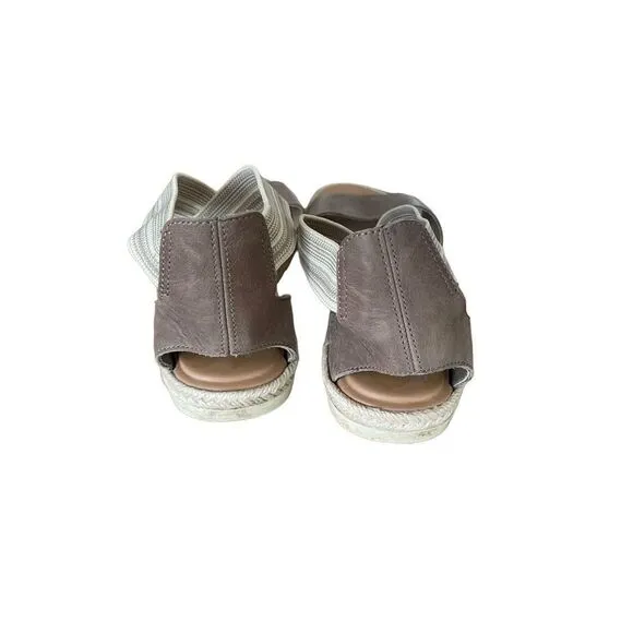 Sorel Womens Tan Khaki Open Toe Ella II Gore Criss Cross Strap Sandals Size 10