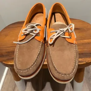 Sperry loafers tan and orange size 13