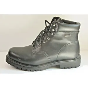 State Street MENS Black Lace Up Vegan Leather Work Biker Hiking Boots SIZE14
