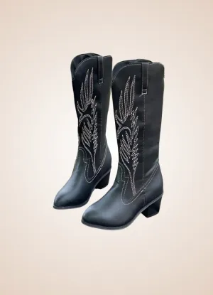 Steampunk Embroidery Cowboy Boots