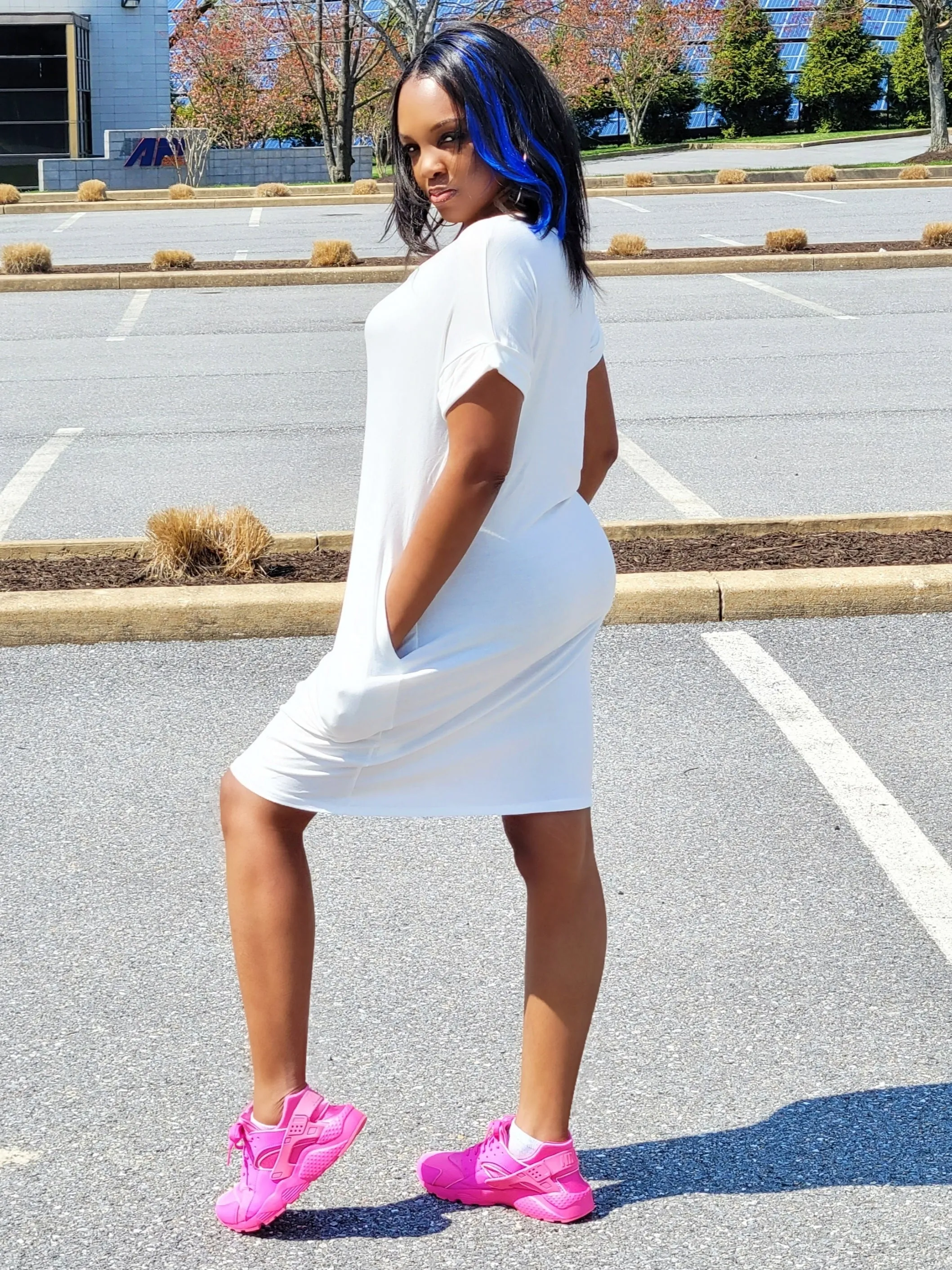 Stepping out- T-shirt dress