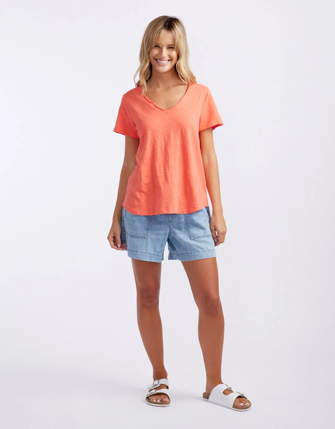 Summer Vee Tee - Sunset Melon