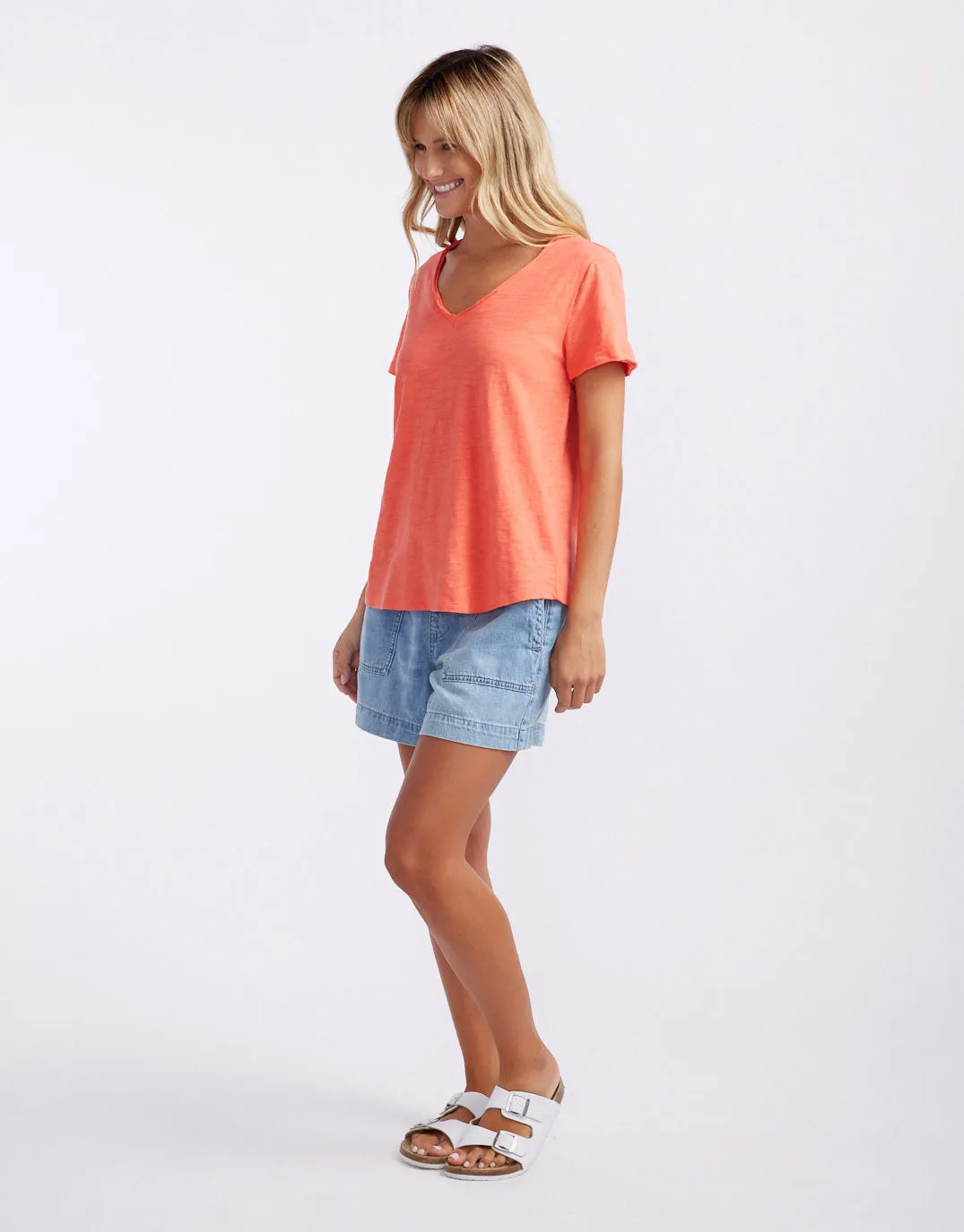 Summer Vee Tee - Sunset Melon