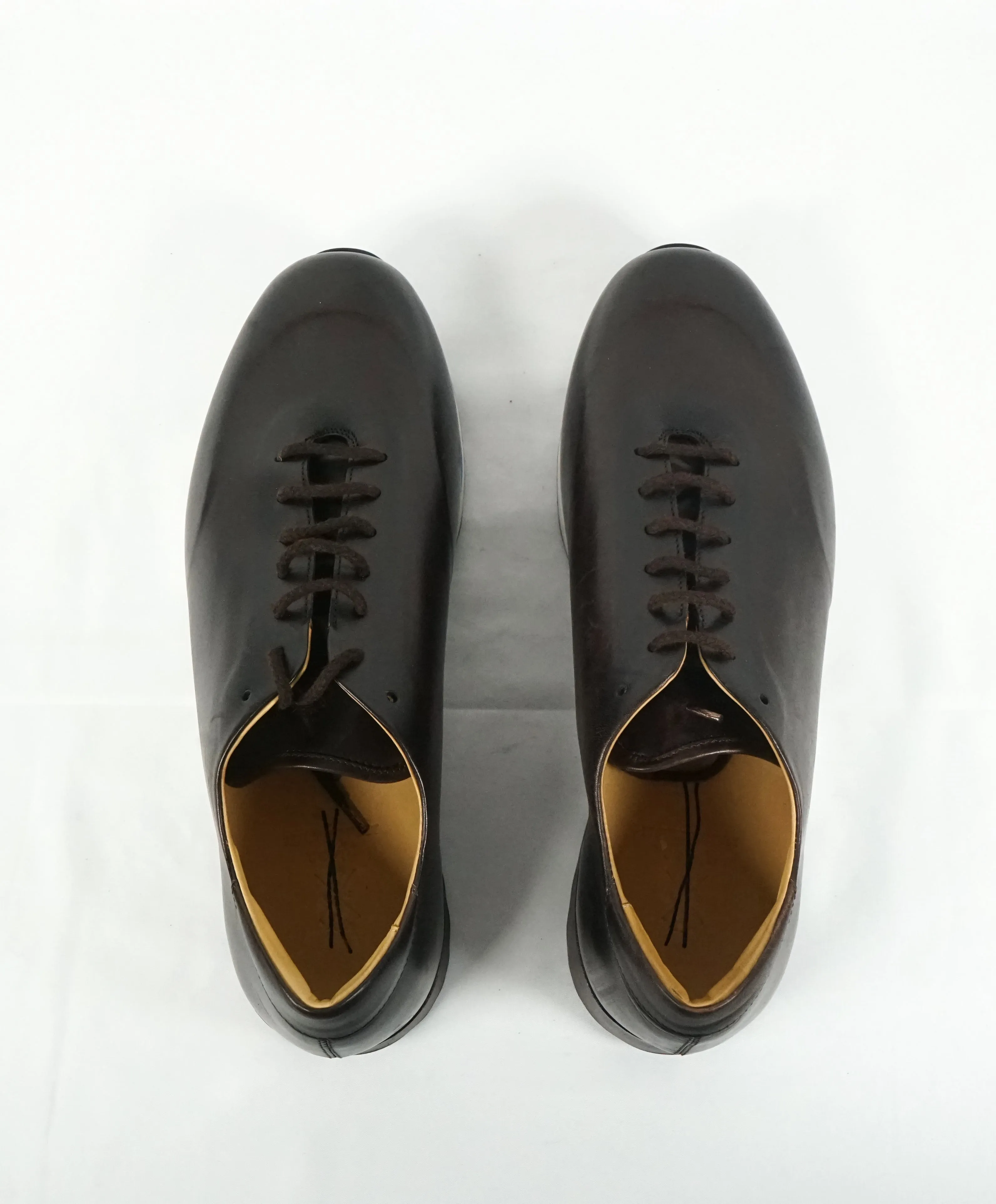 SUTOR MANTELLASSI - Brown Patina Premium Grade Leather Sneakers  - 9