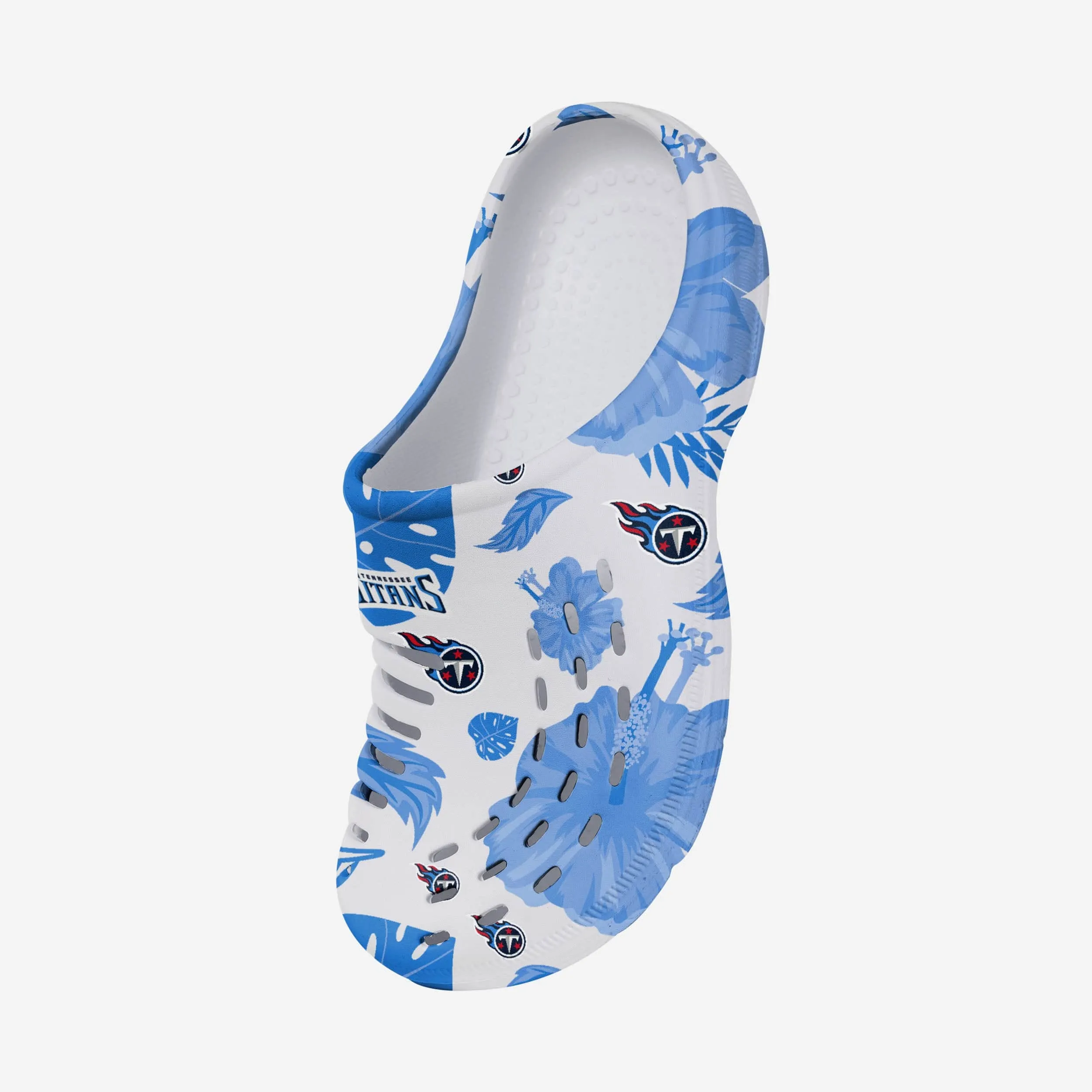 Tennessee Titans Womens Floral White Clog