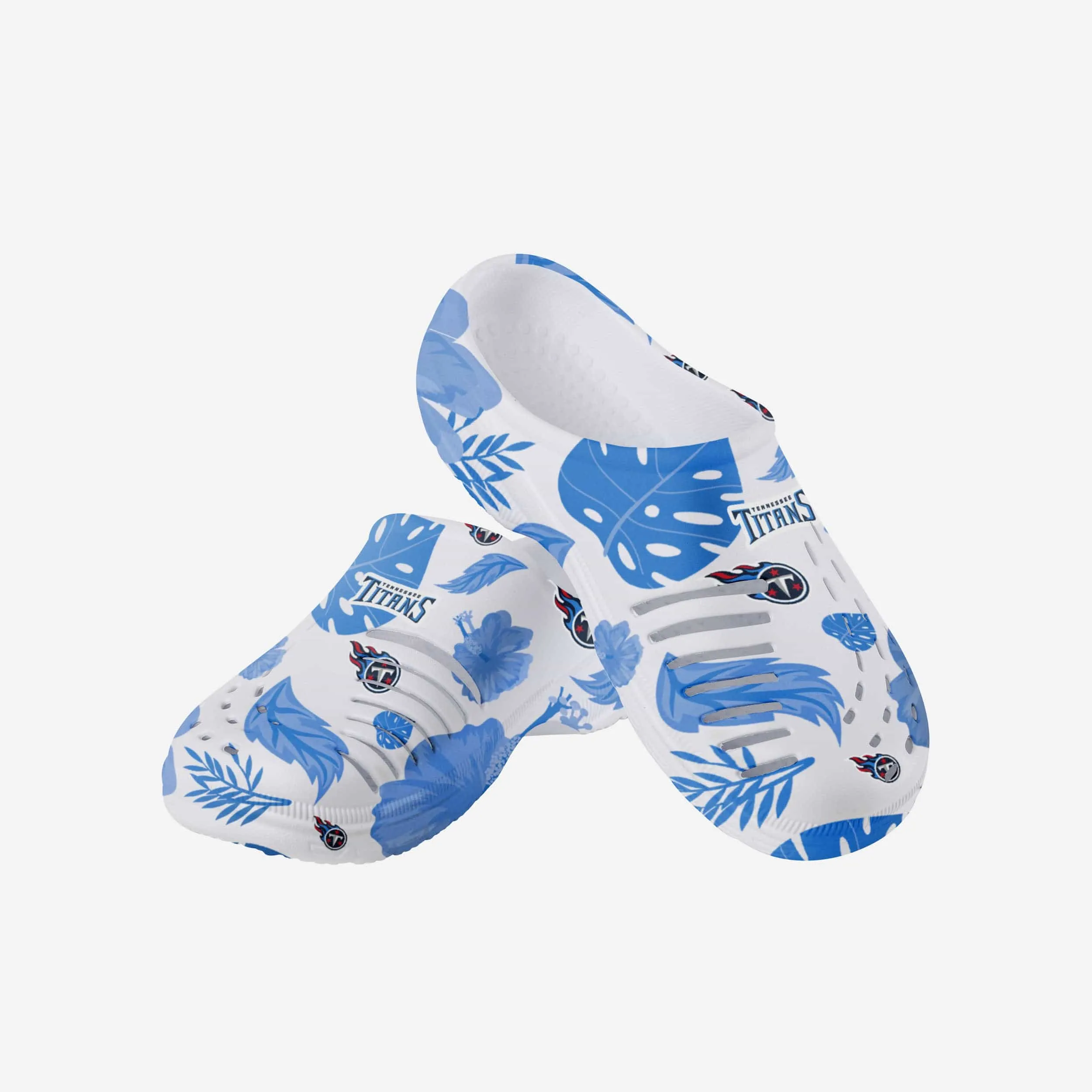 Tennessee Titans Womens Floral White Clog