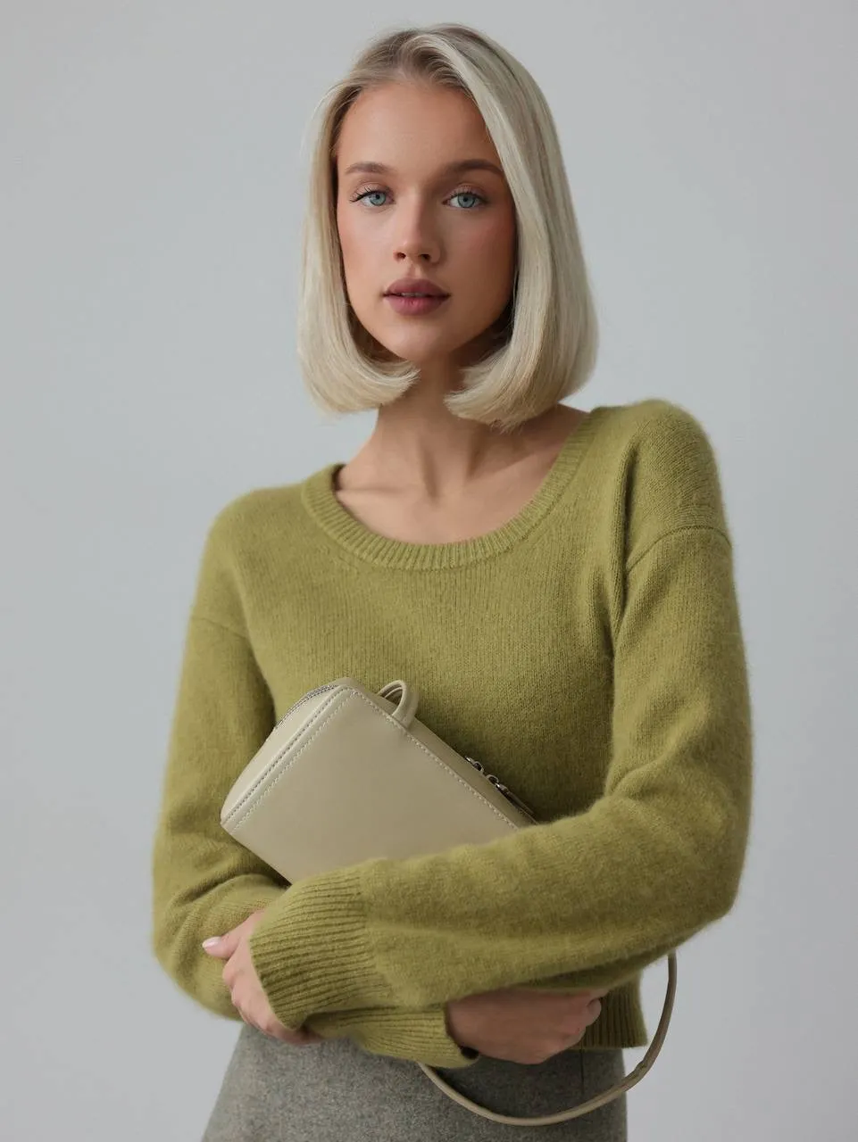 Textured Wool Mini Skirt