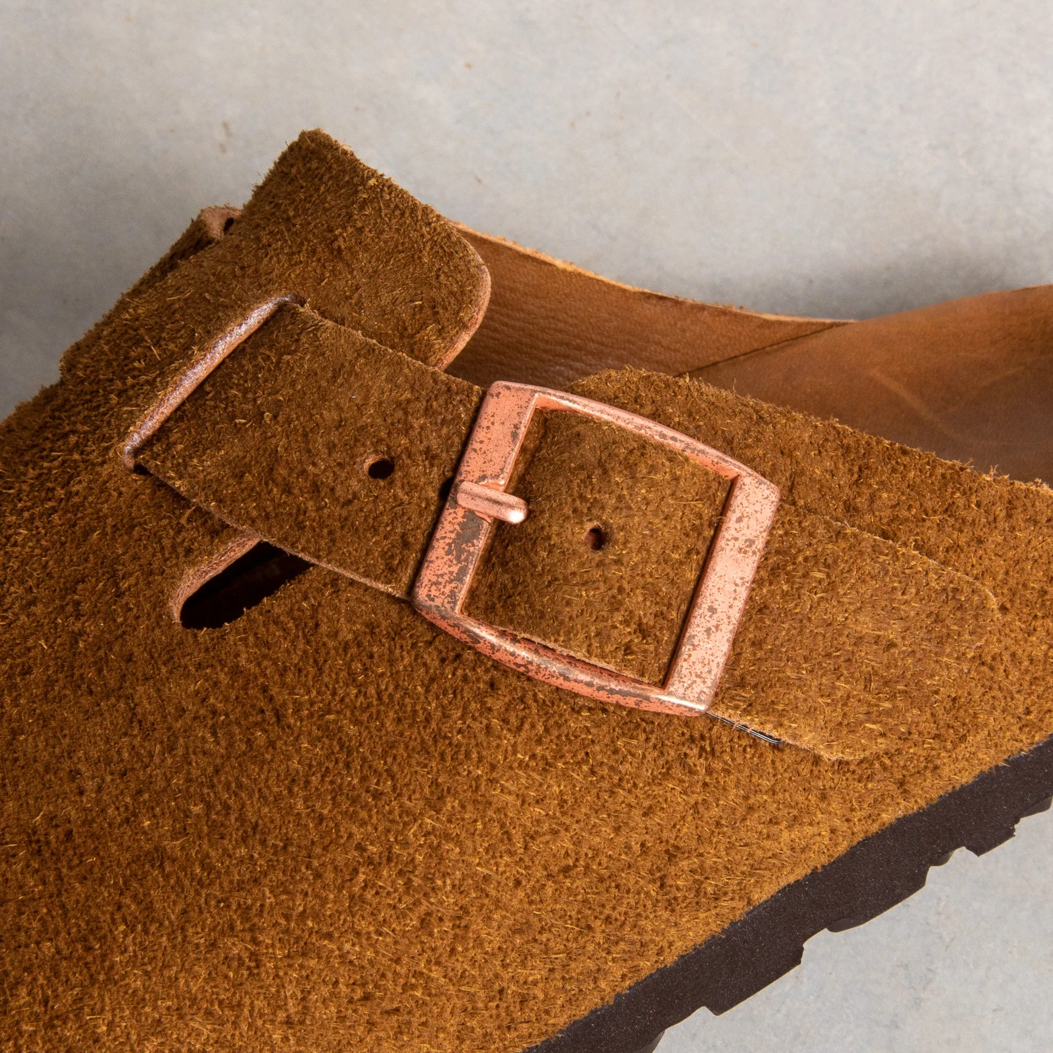 The Real McCoy´s Leather Foot Support Clogs Raw Sienna