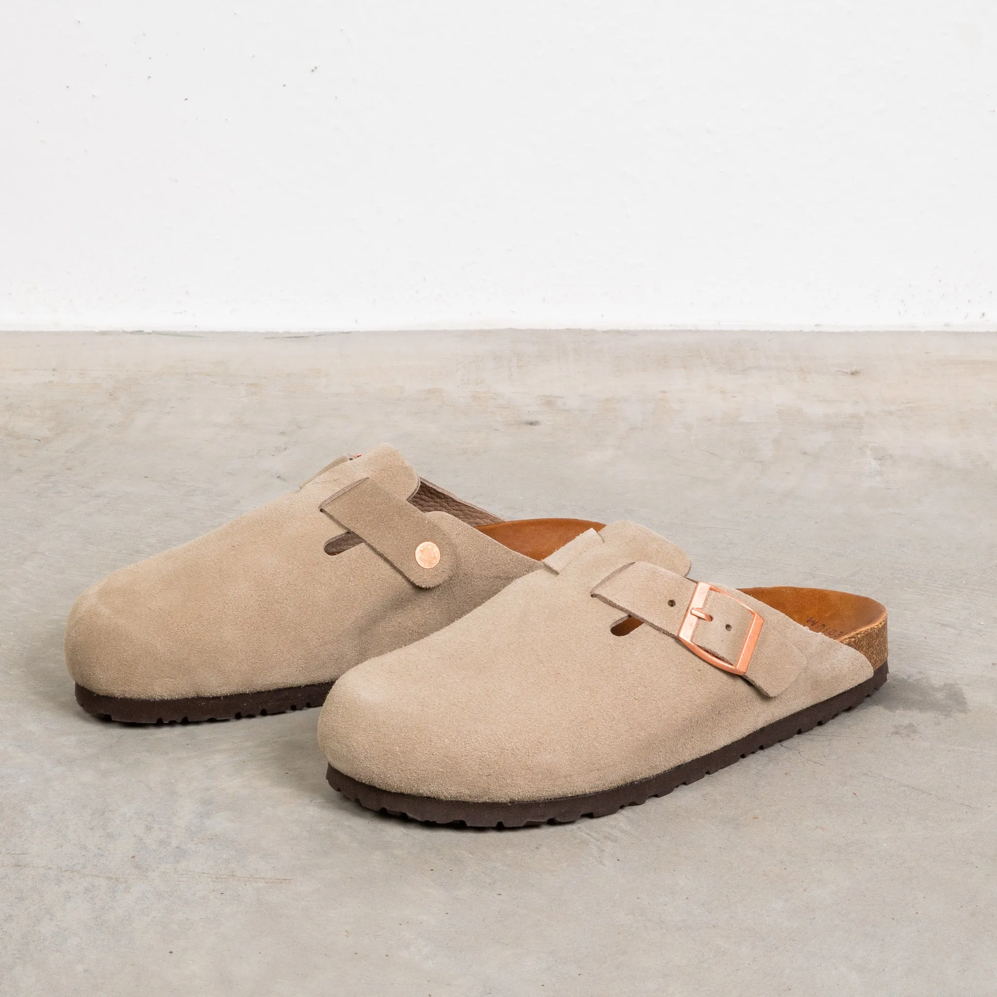 The Real McCoy´s Leather Foot Support Clogs Taupe