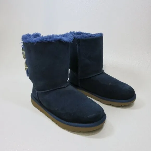 UGG Australia Bailey Bow II Tie Dye Insulated Winter Kids Footwear Shoes Sz 4