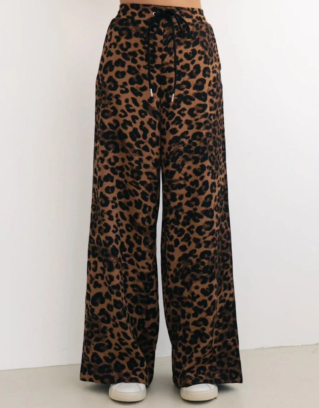 Uma Wide Leg Pants - Leopard Print