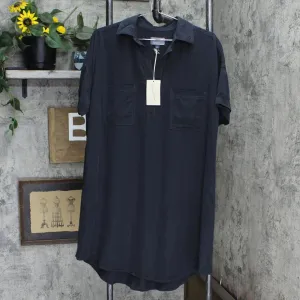 Universal Thread Women's Short Sleeve Shirtdress 00547554 Navy Blue L