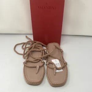 Valentino Rope Closure Neutral Color Sandal