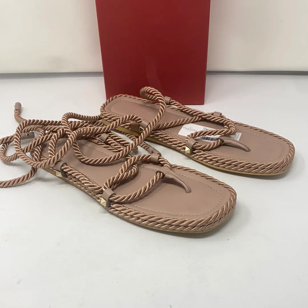 Valentino Rope Closure Neutral Color Sandal
