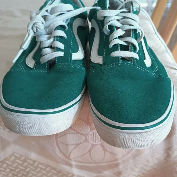 Vans Old Skool Suede Sneakers Athletic Shoes Men's 10.5 Reinforced Toe Green