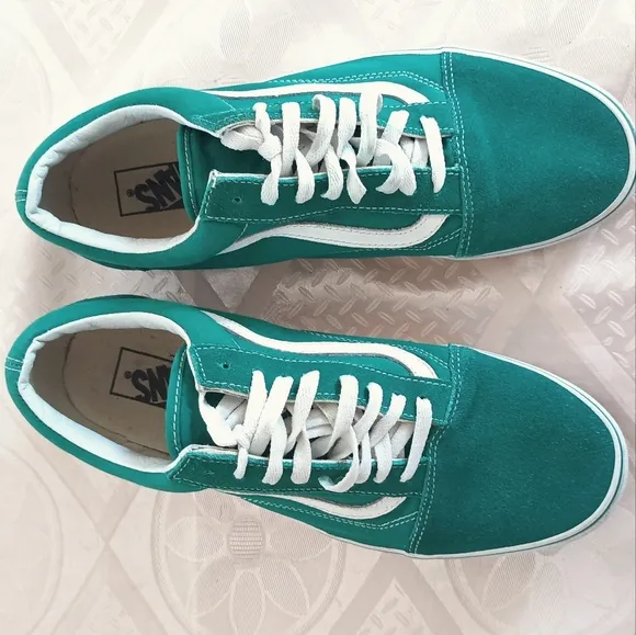 Vans Old Skool Suede Sneakers Athletic Shoes Men's 10.5 Reinforced Toe Green