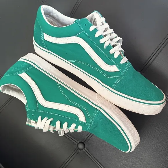 Vans Old Skool Suede Sneakers Athletic Shoes Men's 10.5 Reinforced Toe Green