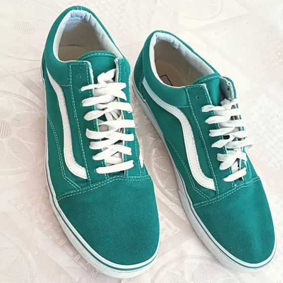 Vans Old Skool Suede Sneakers Athletic Shoes Men's 10.5 Reinforced Toe Green
